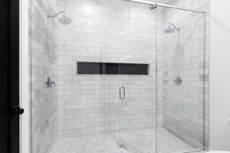 Elegant Shower Area with Natural Stone